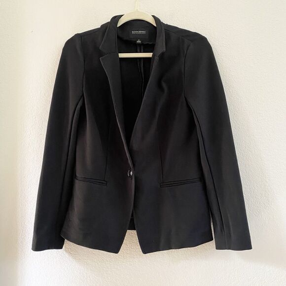 Banana Republic Jackets & Blazers - Banana Republic Women's Career Jacket Black One Button Knit Size 4